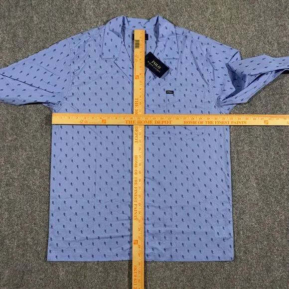 Polo Ralph Lauren All Over Print PRL Monogram Woven Pajama Shirt Adult Medium - Picture 11 of 16